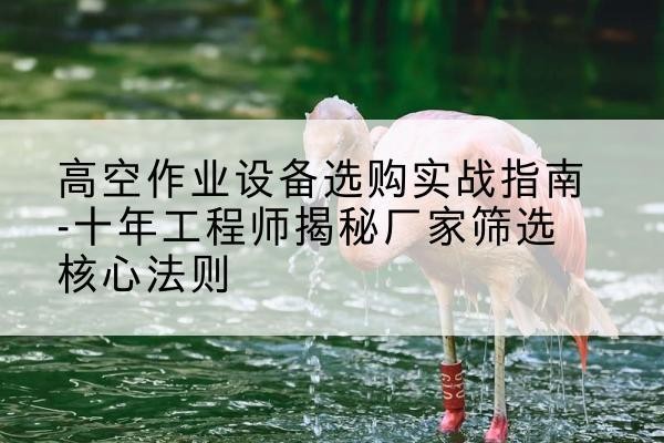 白城剪叉式升降机厂家-高空作业设备选购实战指南-十年工程师揭秘厂家筛选核心法则