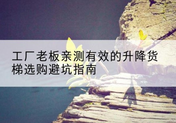 白城升降货梯怎么选-工厂老板亲测有效的升降货梯选购避坑指南